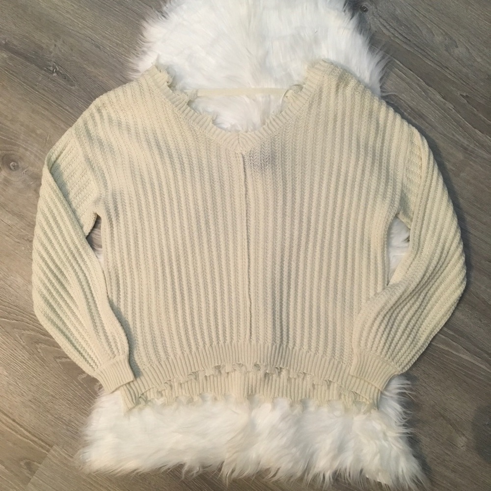 Rue 21 Cream oversized Sweater